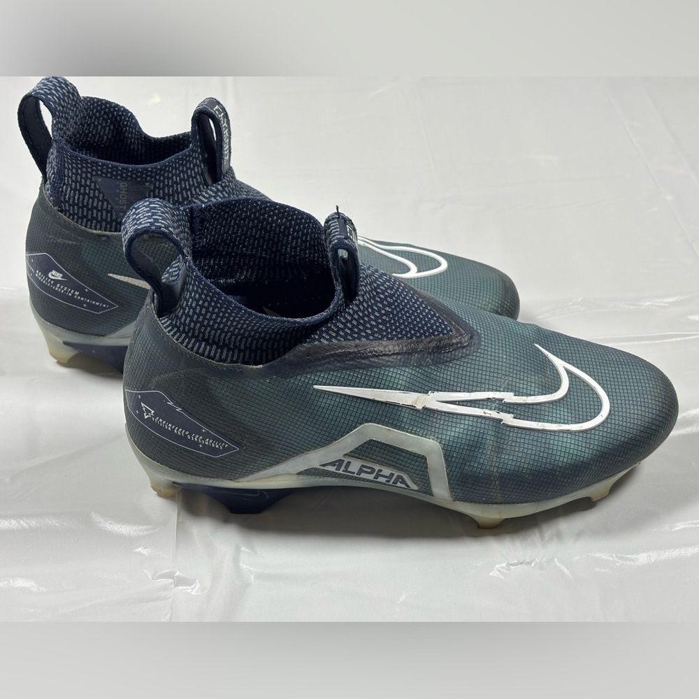 Nike Alpha Ghost Lace Blue and White Flyknit Men’s Football Cleat Size 9 - Picture 10 of 10